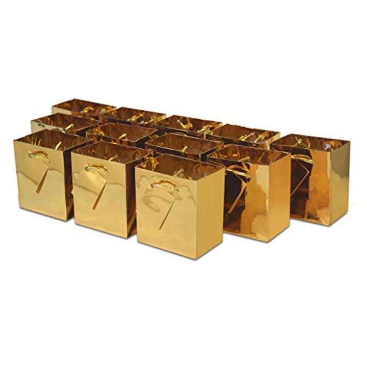 Prime Line Packaging Gold Gift Bags