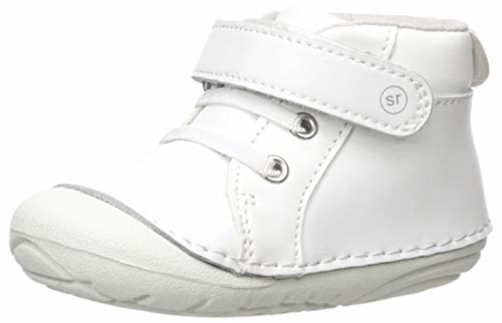 Stride Rite Baby-Boy&#039;s Soft Motion Frankie Athletic Sneaker, White, 3.5 W US Infant
