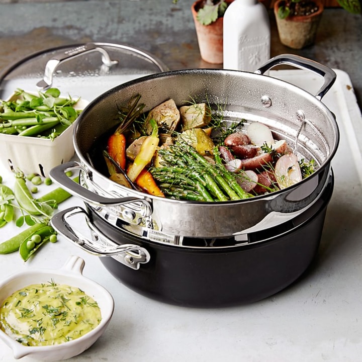 Williams Sonoma Professional Nonstick Steamer Set. Best Multi Purpose Pans. Our Place Always Pan: My best all-in-one cookware upgrade