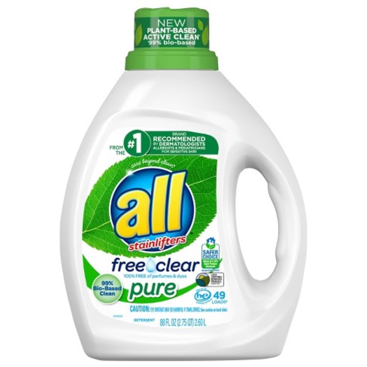 All Free Clear Pure Liquid Laundry Detergent 49 Loads - 88 fl oz. 2021 Product of the Year.