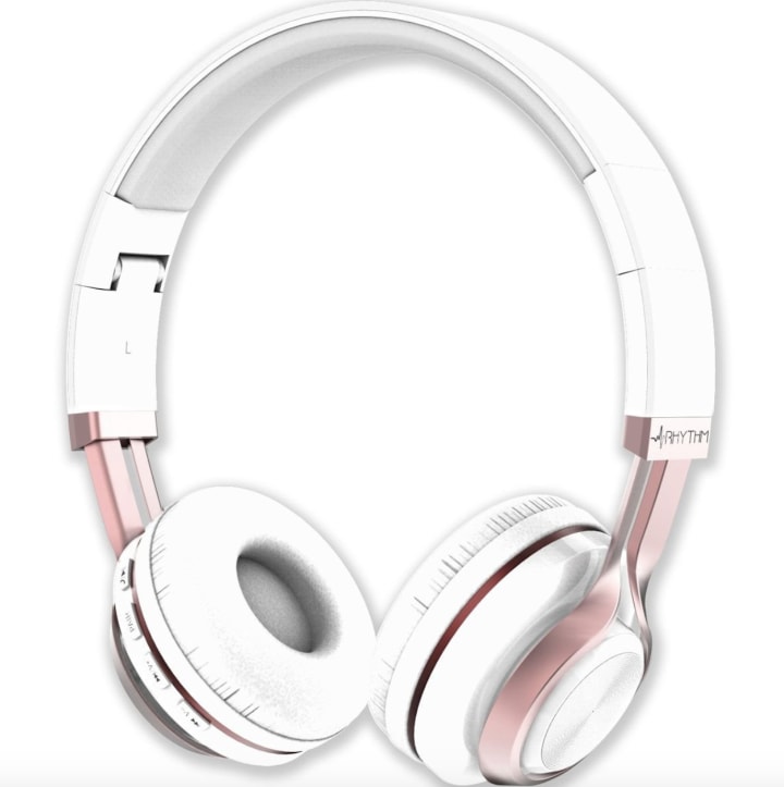 ANX Audio Resonance White & Rose Gold Wireless Bluetooth Headphones