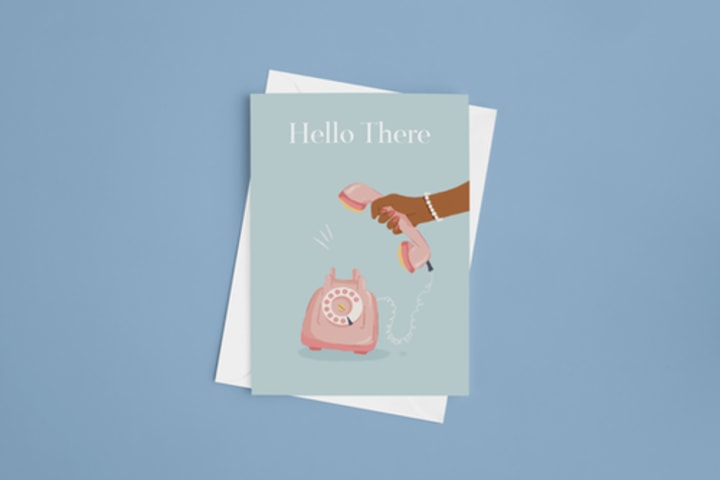 Copper &amp; Brass Hello There Notecards