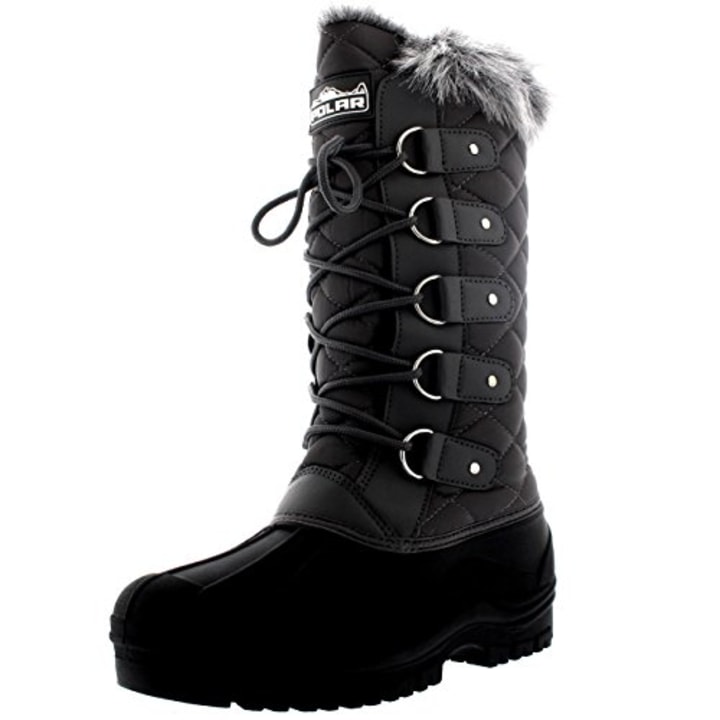 POLAR Women's Waterproof Tactical Mountain Snow Knee Boots. Best snow shoes 2021.