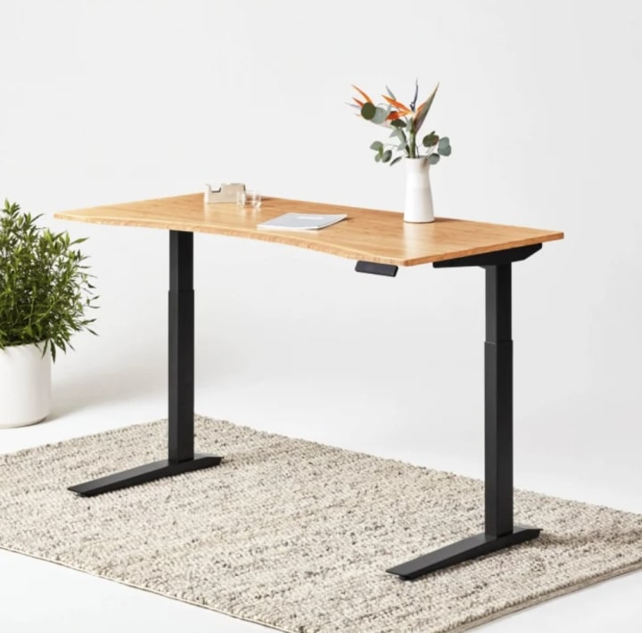Fully Jarvis Bamboo Standing Desk. Best adjustable desks 2021.