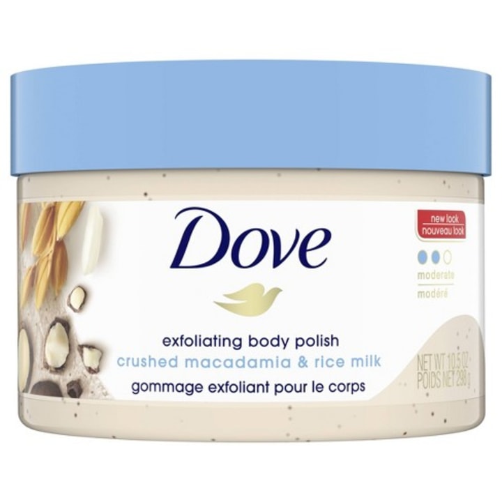 Dove Crushed Macadamia &amp; Rice Milk Exfoliating Body Polish Scrub