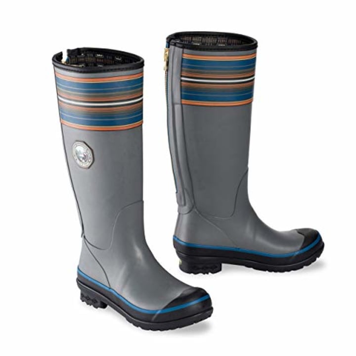 Pendleton Women's Heritage National Park Tall Slip-Resistant Rain Boot, Olympic Grey, Size 7