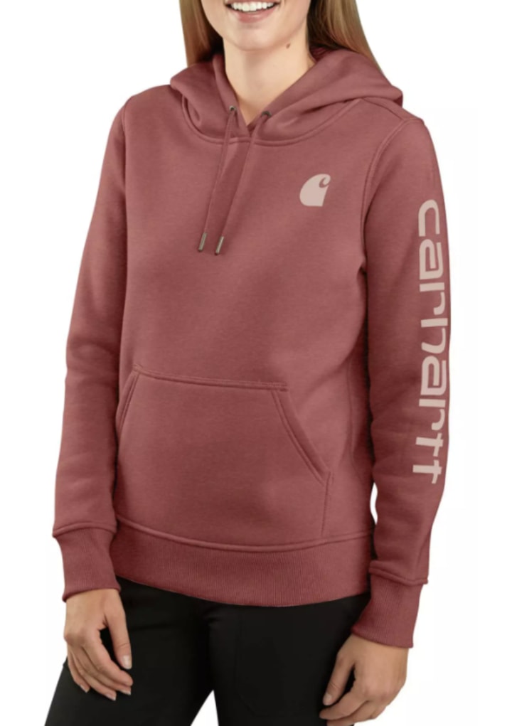 light pink carhartt sweatshirt