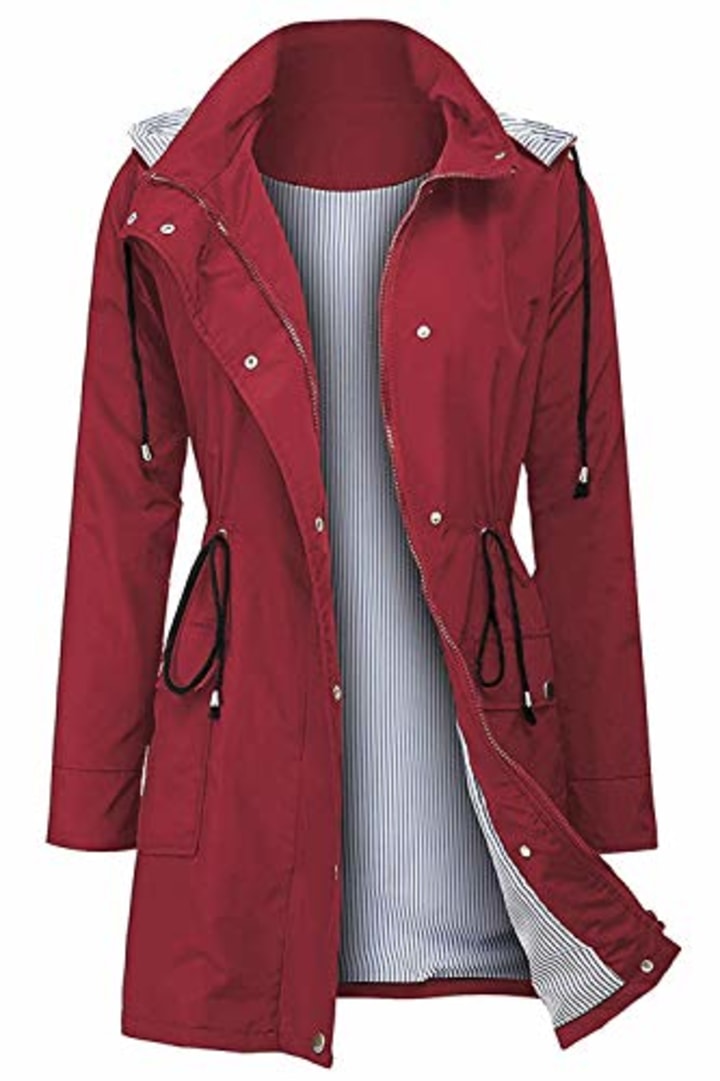 Rain Jackets And Raincoats, Womens Rain Trench Coat With Hood