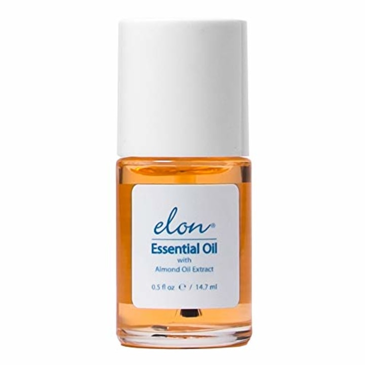 Elon Essential Cuticle Oil for Nails w/ Almond Oil Extract, Vitamin B5 &amp; E - Softening &amp; Hydrating Nail and Cuticle Oil - Dermatologist Recommended Nail Cuticle Oil - Bottle Size 0.5 oz/ 14.7 ml