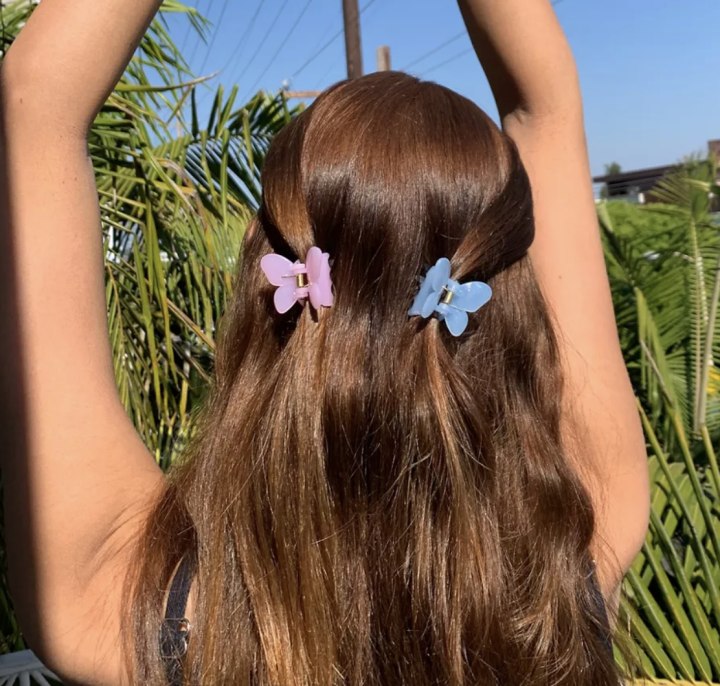 Hair Accessories for Her Thick Claw Cute Fashion Tortoise Hair Barrettes Acetate Hair Clip Butterfly Claw Clip Butterfly Hair Clip