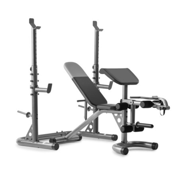 Weider XRS 20 Bench with Squat Rack and Preacher Pad. The best affordable home gyms and home gym systems in 2021.