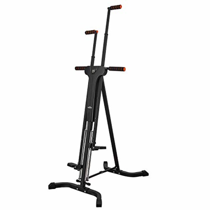 Color : Red, Size : 42 * 50 * 120cm Steppers Exercise Machines climber load bearing 200kg adjustable armrest hydraulic foot machine mute 