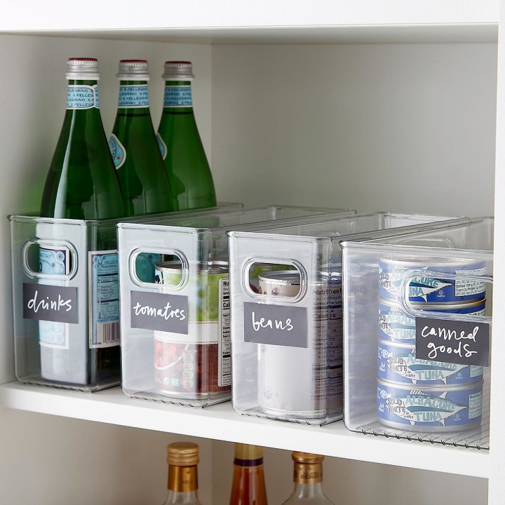 iDesign 70430 Plastic Refrigerator and Freezer Storage Bin, BPA-Free Organizer for Kitchen, Garage, Basement, Small, Clear
