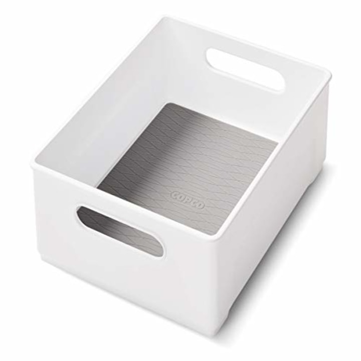 Copco Cabinet Storage Bin, 10-Inch, White
