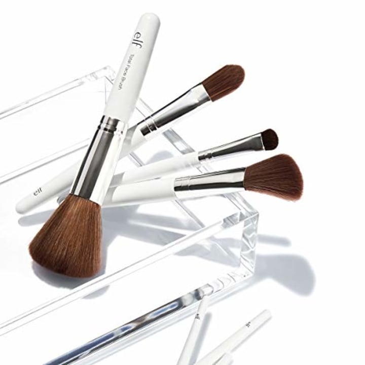 e.l.f., Professional Set Of 12 Brushes, Soft, Synthetic, Durable, Versatile, Dense, Flawless Finish, Blends, Highlights, Contours, Shades, Sculpts, Defines, Includes Brushes To Meet All Your Needs,