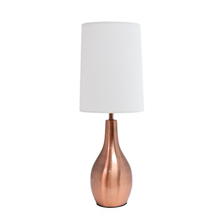 Simple Designs LT3303-RGD, Rose Gold 1 Light Tear Drop Table Lamp