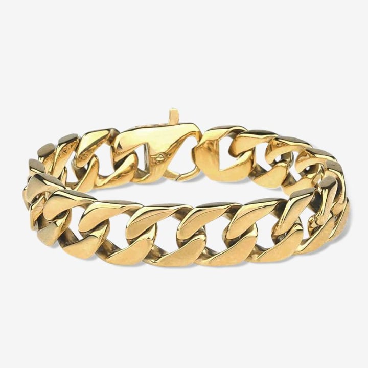 Chunky Heirloom Gold Chain Bracelet
