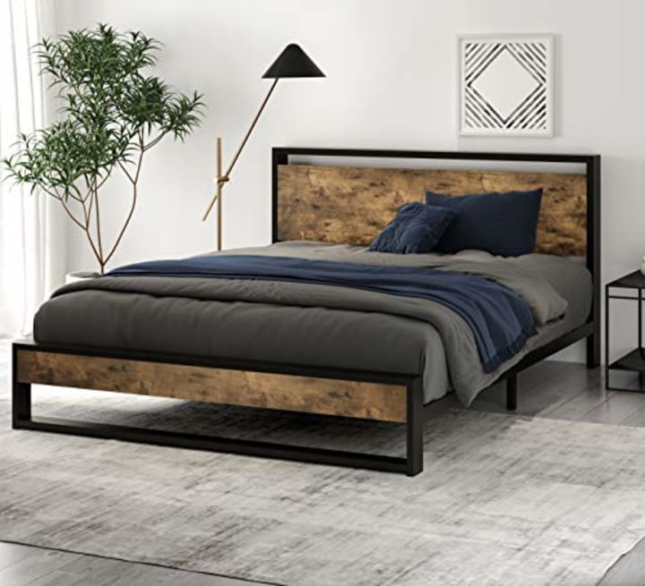 10 Best Affordable Bed Frames Of 2021, Queen Bed Base And Headboard