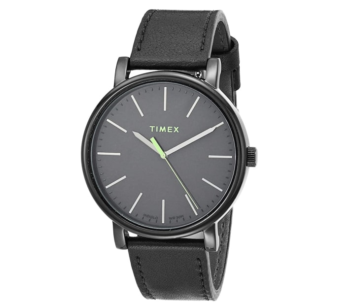 Timex Leather Strap Watch