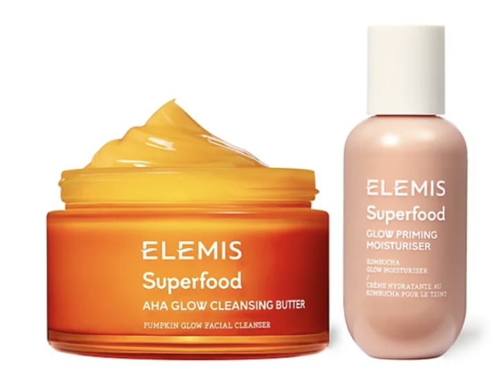 ELEMIS Superfood AHA Glow Cleansing Butter & Glow Priming Cream
