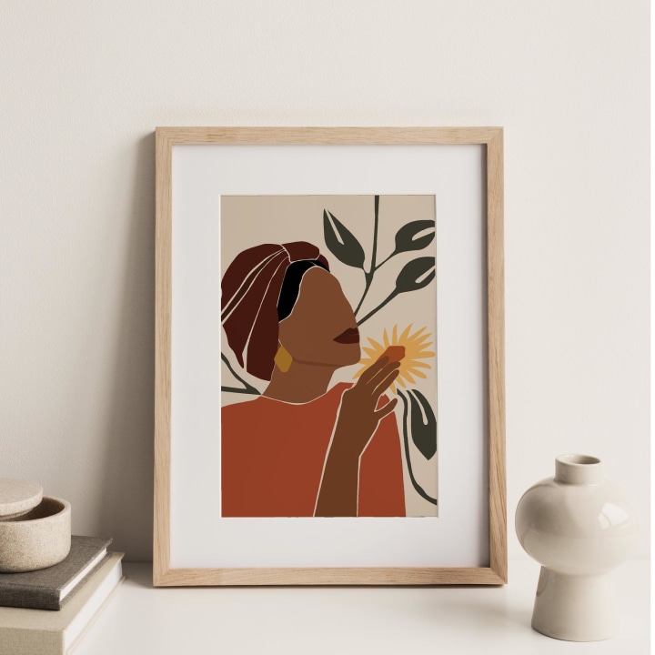 African American Art Sunflower Print