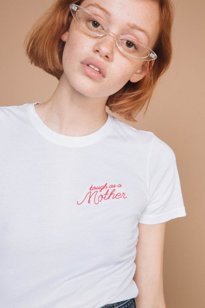 The Original Tough As A Mother, Embroidered Tee