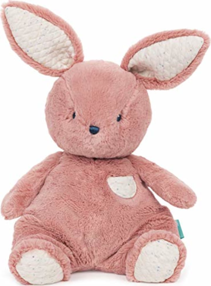GUND Baby Oh So Snuggly Bunny Large Plush Stuffed Animal Understuffed and Quilted for Tactile Play and Security Blanket Feel, for Baby and Infant, Pink and Cream, 12.5&quot;