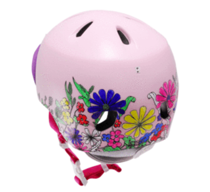 BERN, Kid&#039;s Nina Helmet with Flip Visor, Pink Floral, Small/Medium