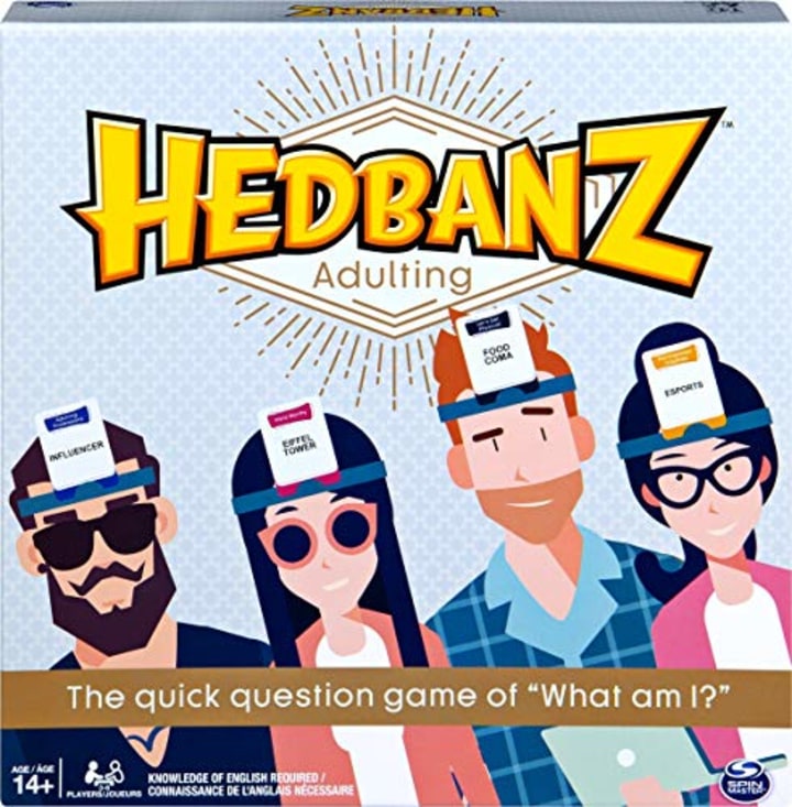 Hedbanz Picture Guessing Board Game, for Families and Kids Ages 8 and up