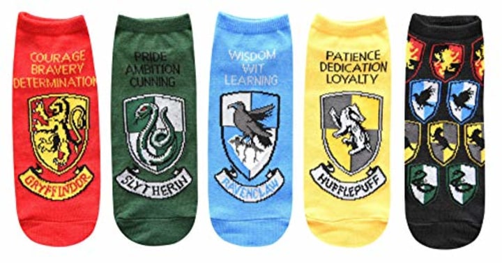 Harry Potter House Traits Juniors/Womens 5 Pack Ankle Socks
