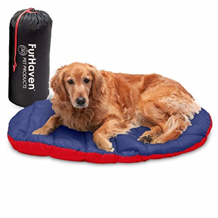 FurHaven Trail Pup Packable Stuff Sack Travel Pillow Dog Bed. Best outdoor dog beds in 2021.