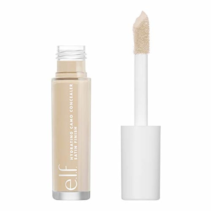 e.l.f, Hydrating Camo Concealer, Lightweight, Full Coverage, Long Lasting, Conceals, Corrects, Covers, Hydrates, Highlights, Light Ivory, Satin Finish, 25 Shades, All-Day Wear, 0.20 Fl Oz