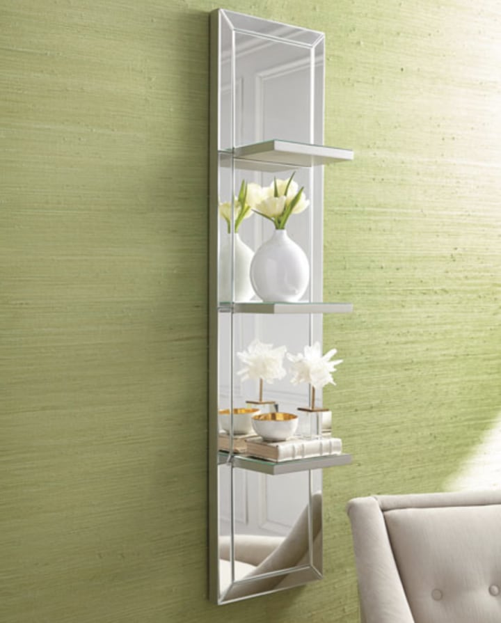 Horchow Mirrored Shelf Wall Panel