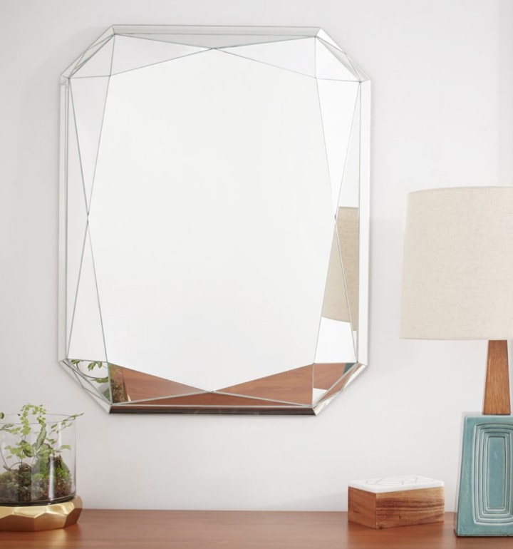 30” Faceted Wall Mirror