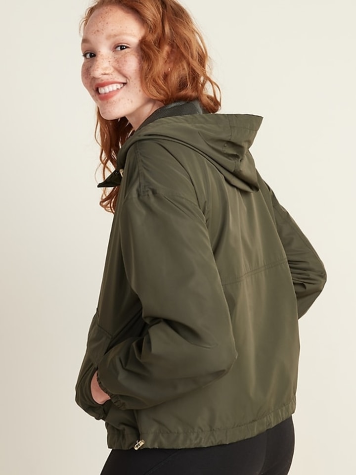 Go-H20 Water-Resistant Hooded Utility Jacket for Women
