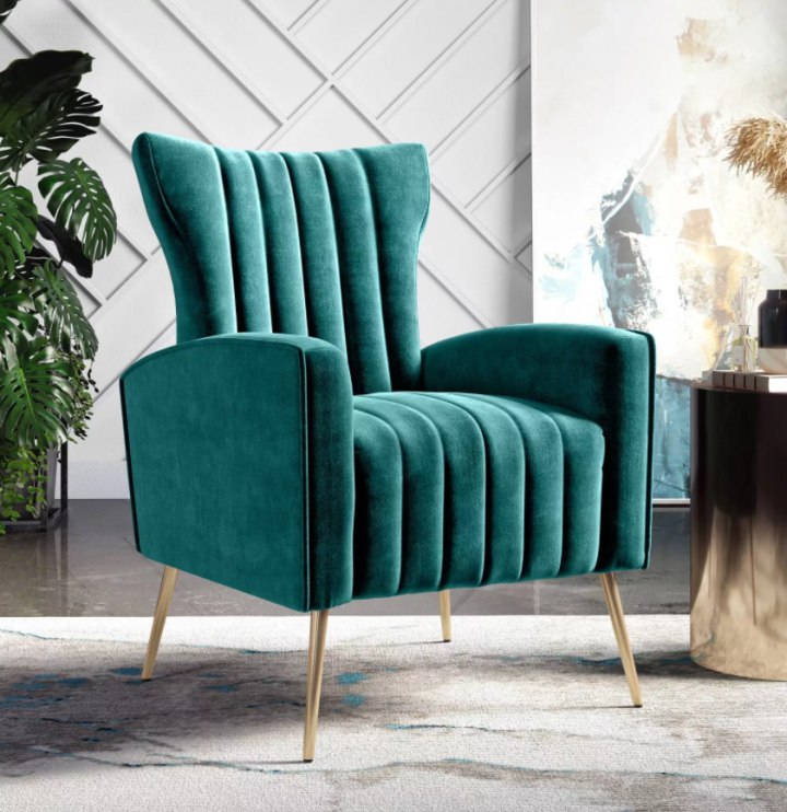 Handy Living Gloucester Channel Tufted Armchair