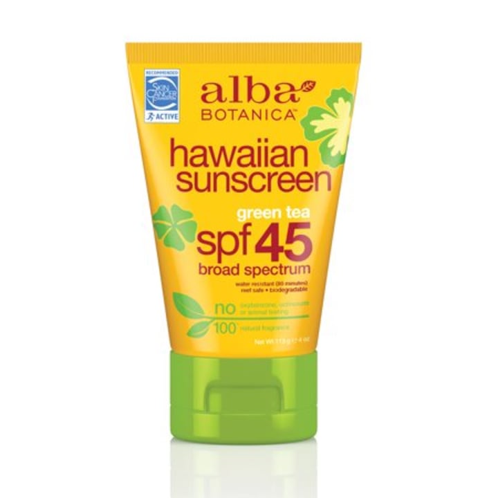Alba Botanica Aloe Vera Hawaiian SPF 45 Sunscreen, 4 oz.