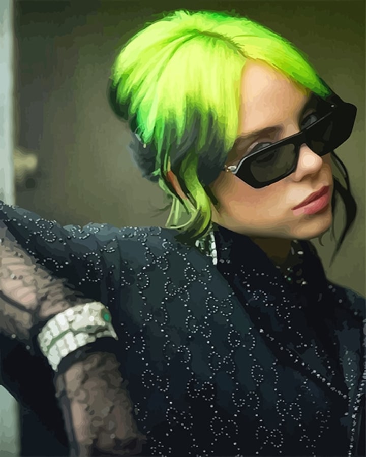 Green Hair Billie Eilish - NEW Paint By Numbers