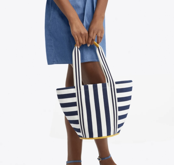 Canvas Tote in Awning Stripe