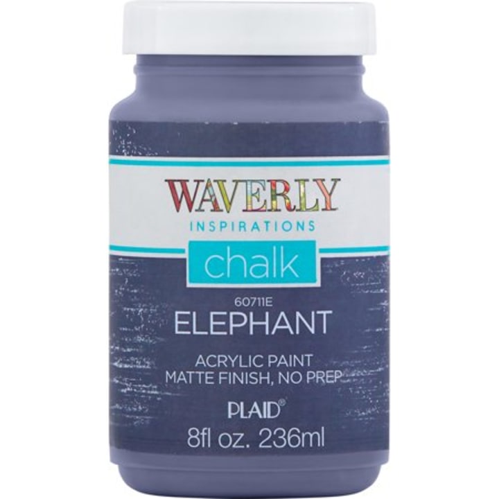 Waverly Inspirations 60711E Chalk Paint, Ultra Matte, Elephant, 8 fl oz