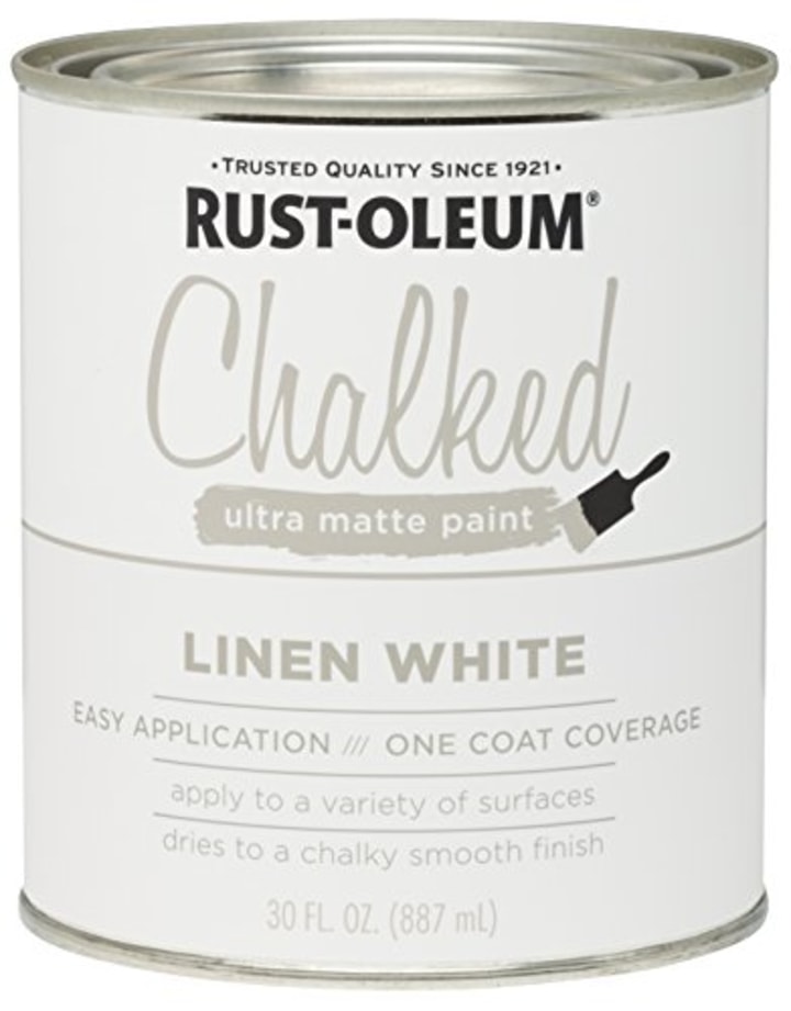 Rust-Oleum 285140 Ultra Matte Interior Chalked Paint 30 oz, 30oz Can, Linen White