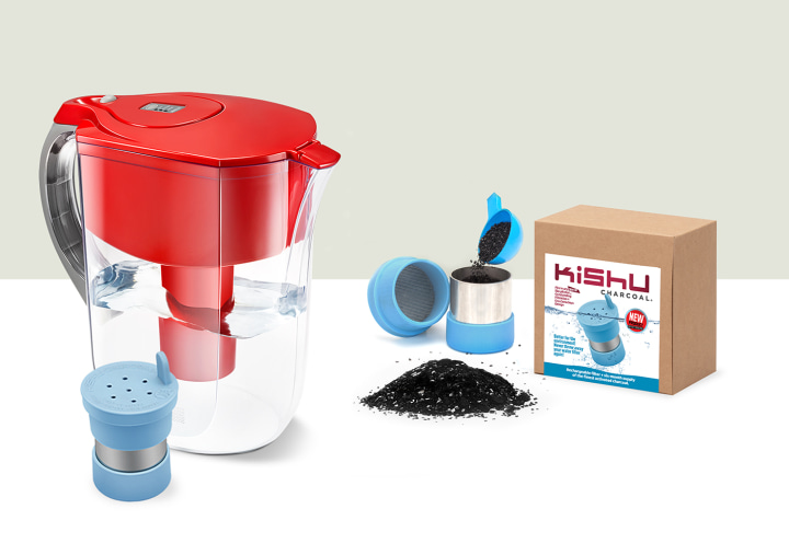 Kishu Charcoal Water Filter for the Brita! Comes with a 6-month supply of granules