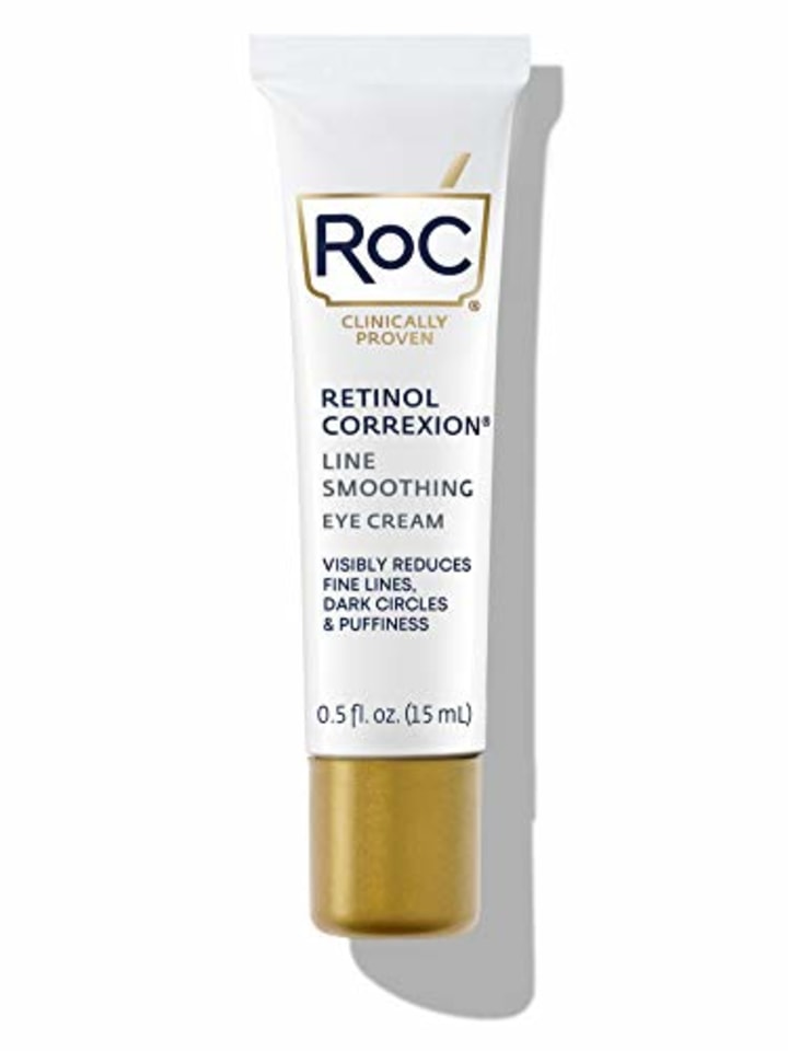 RoC Retinol Correxion Line Smoothing Anti-Aging Retinol Eye Cream for Dark Circles &amp; Puffy Eyes, 0.5 Ounce (Packaging May Vary)