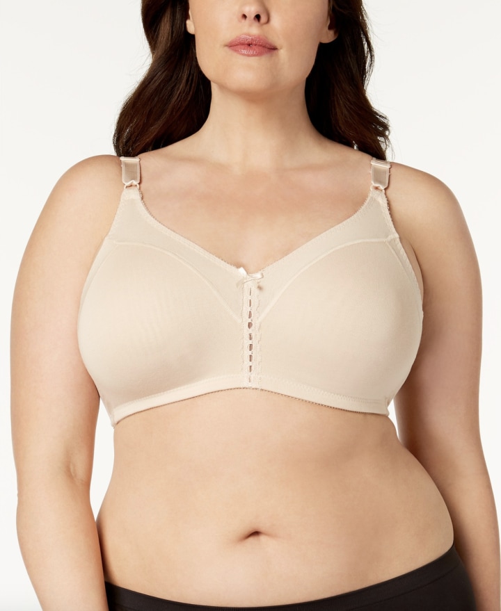Double Support Cotton Wireless Bra with Cool Comfort