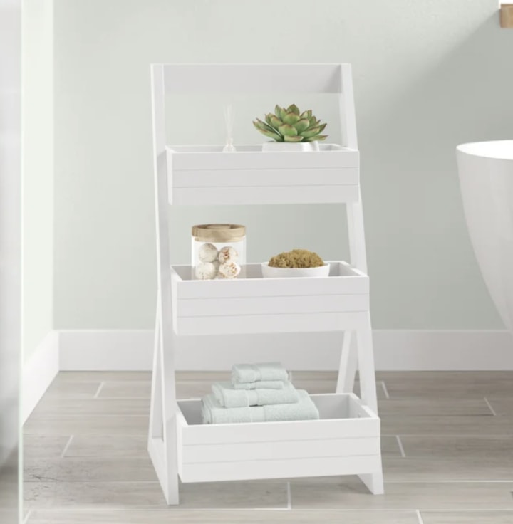 Dotted Line Luca 14-Inch Free-Standing Bathroom Shelves