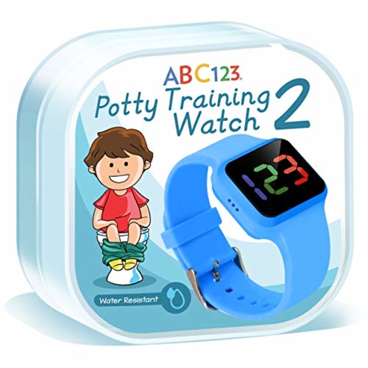 ABC123 Potty Training Watch 2- Baby Reminder Water Resistant Timer for Toilet Training Kids &amp; Toddler (Blue)