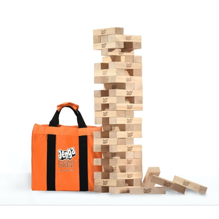 Jenga GIANT Hardwood Game. Best Mother's Day gifts from Wayfair's Way Day sale 2021.
