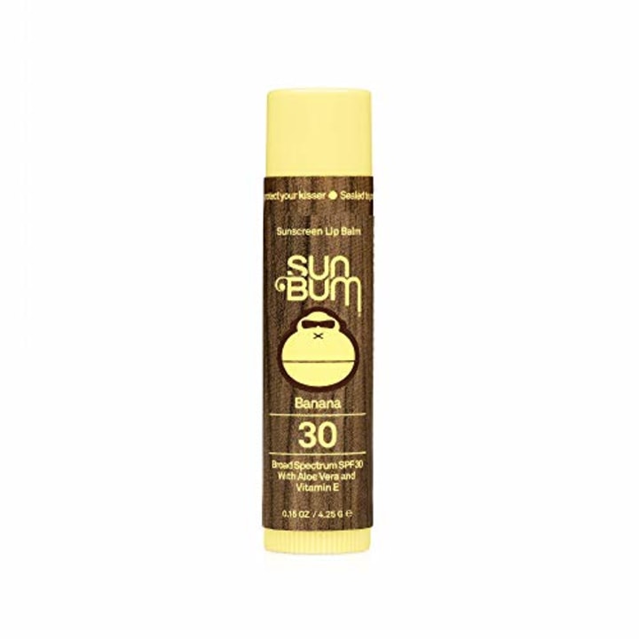 Sun Bum SPF 30 Sunscreen Lip Balm | Vegan and Cruelty Free Broad Spectrum UVA/UVB Lip Care with Aloe and Vitamin E for Moisturized Lips | Banana Flavor |.15 oz