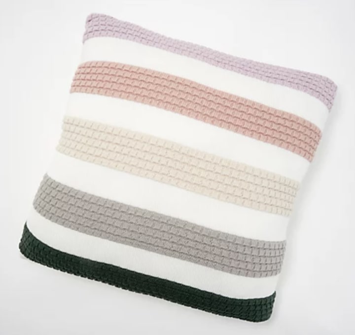 Farm to Home Rainbow Knit Throw Pillow