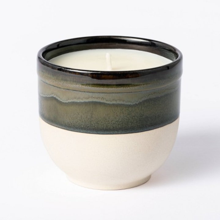 Citornella Ceramic Clay 1 Wick Candle Glossy Gray - Threshold(TM) designed with Studio McGee